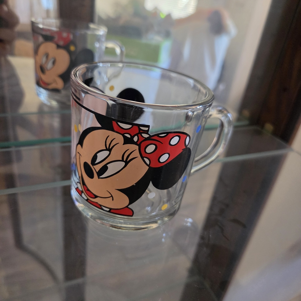 Anchor Hocking Minnie Mouse Glass Mug with Red and Black Accents